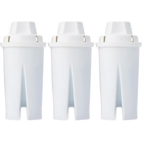 Enhanced Water Filters For Pitcher, Brita Compatible, 3-Pack (Option: Black)